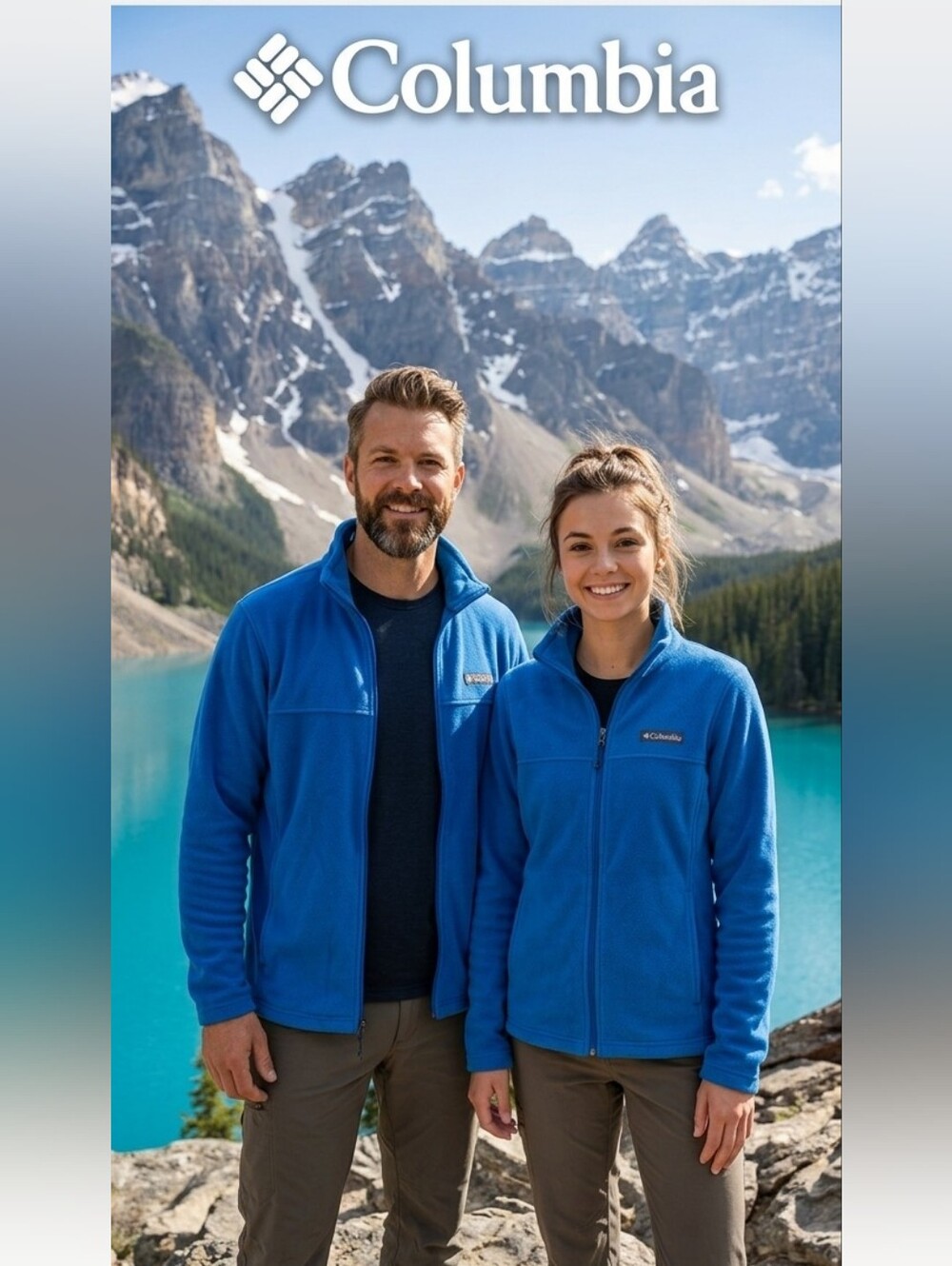 Columbia Unisex Royal Blue Full-Zip Fleece Jacket